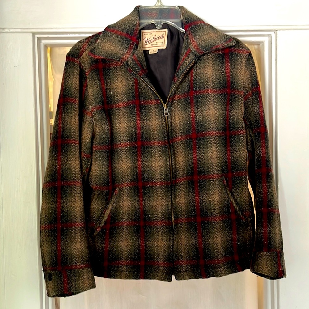 Classic wool lined Ombré check Woolrich Jacket.